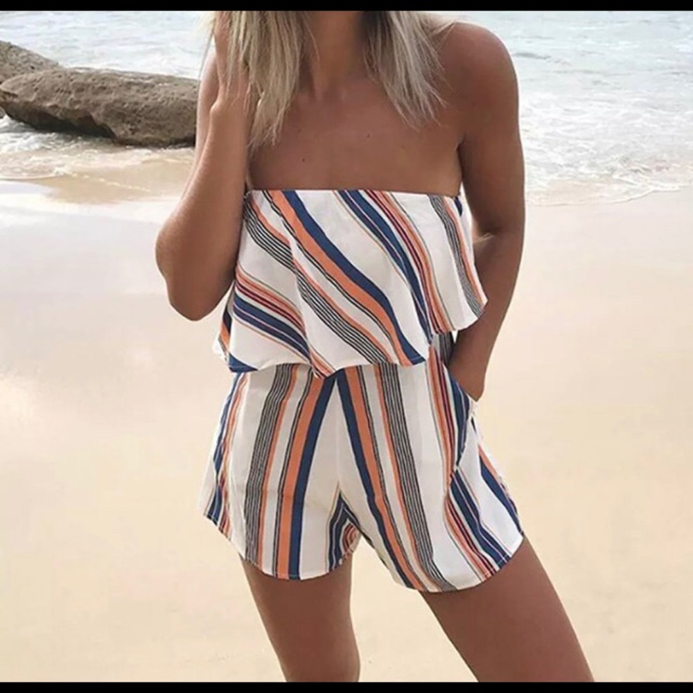 New Striped  Romper